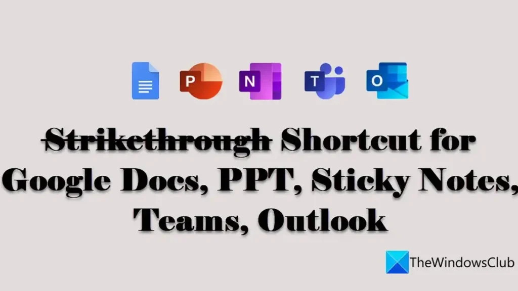 strikethrough shortcut